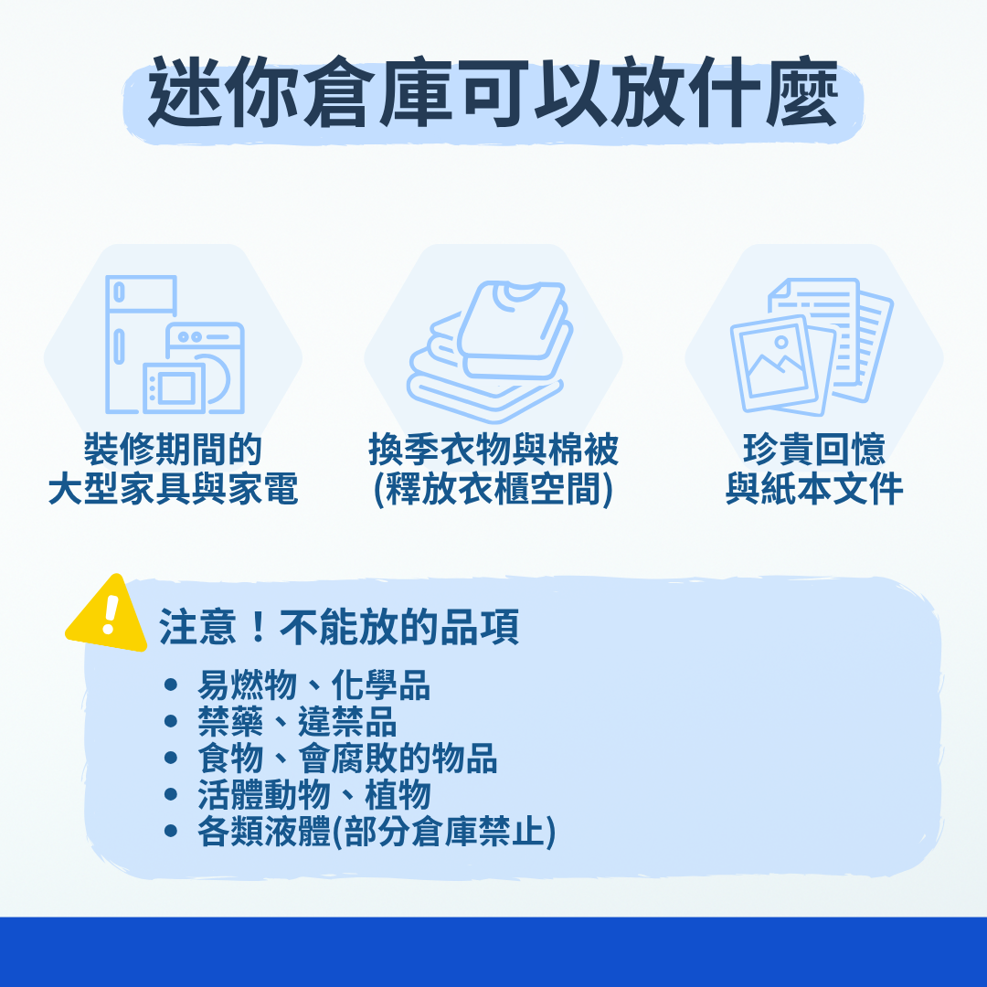 迷你倉庫可以放什麼